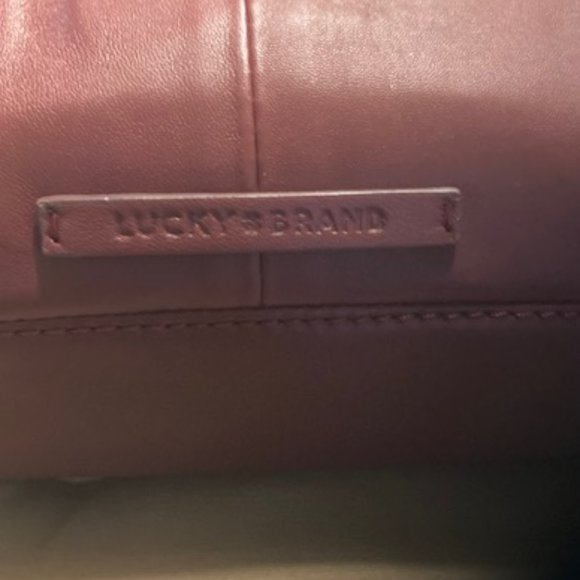 Lucky Brand Genuine Leather Lizz Clutch with Crossbody Strap NWT - Picture 10 of 10